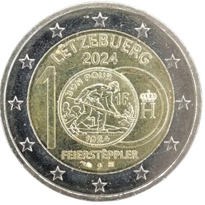 100th Anniversary of the Introduction of Luxembourgish Franc Coins with the Image of the Feiersteppler - Relief Version