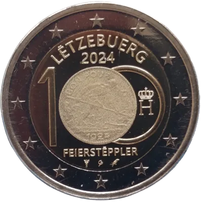 100th Anniversary of the Introduction of Luxembourgish Franc Coins with the Image of the Feiersteppler - Photo Version