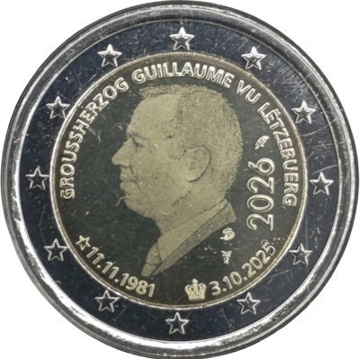 Luxembourg 2026 – Accession to the throne and 45th birthday of Grand Duke Guillaume - Photo Version in BU-Set